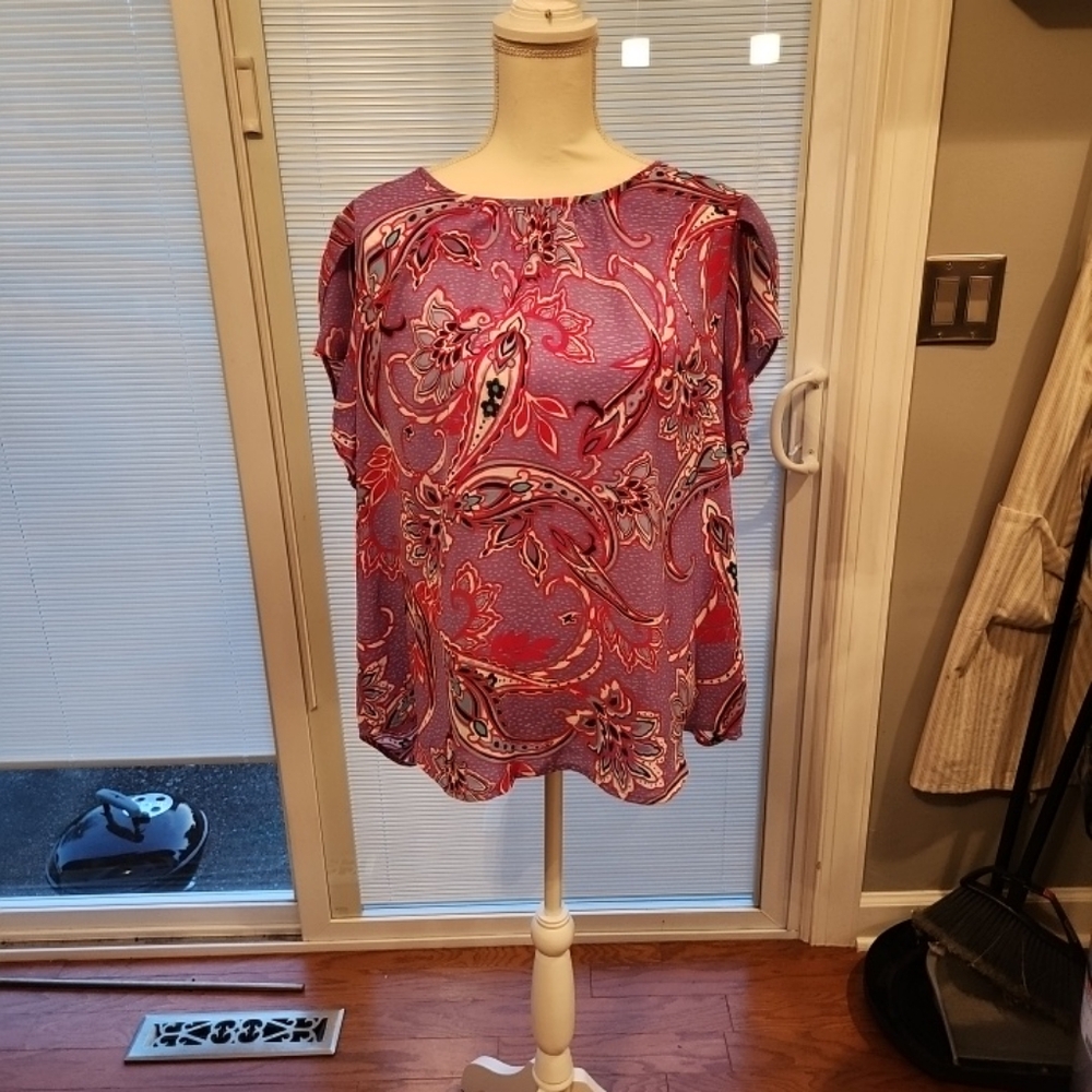 Liz claiborne Womens pink colorful blouse